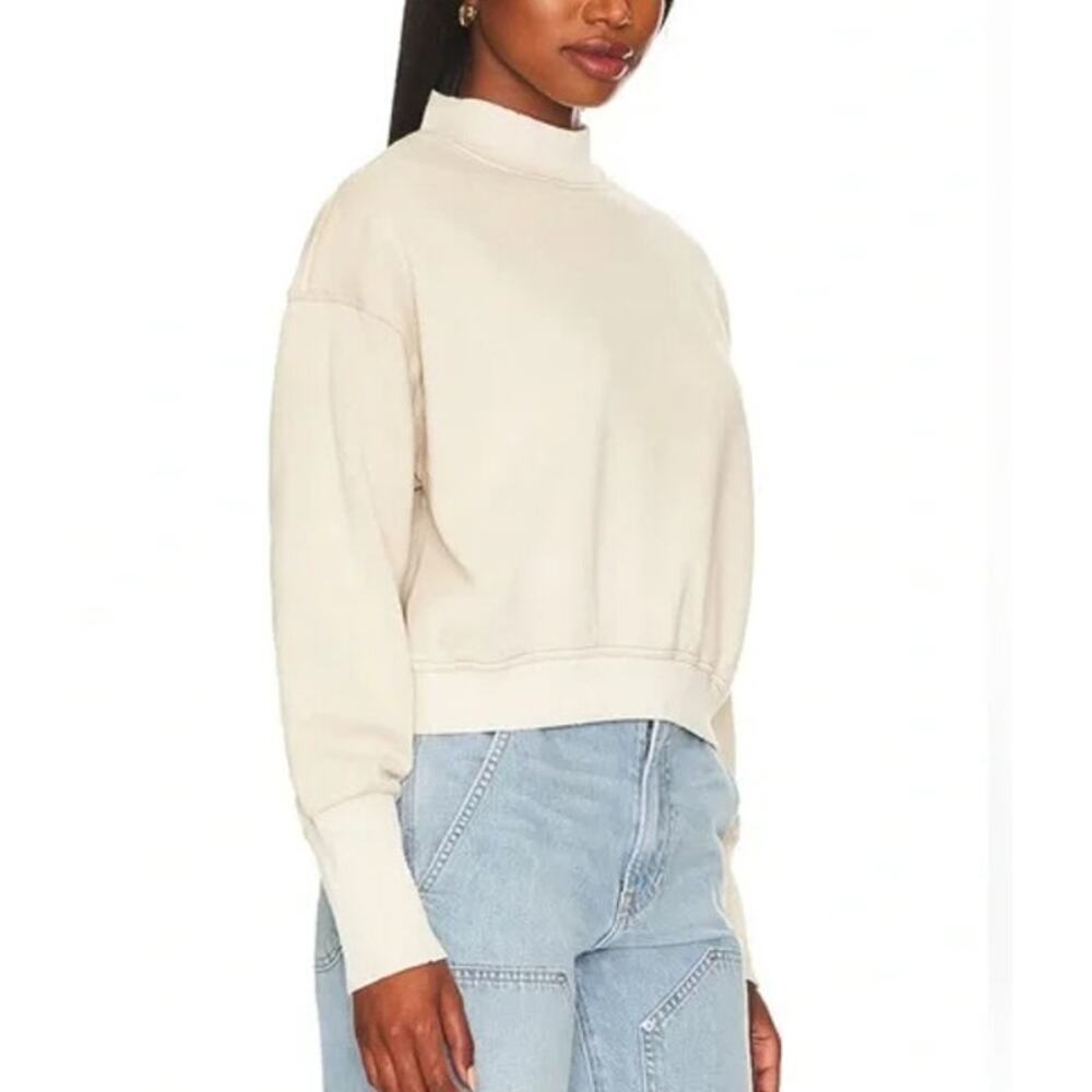 Free People Nikki Cropped Sweatshirt in Champagne Dream Sz. XL